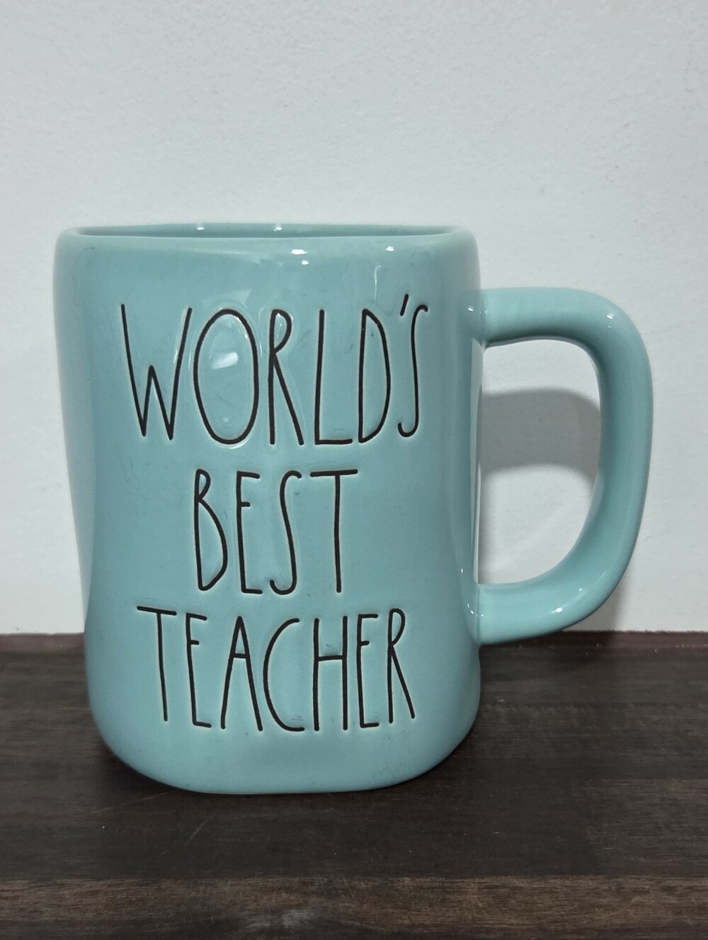 Rae Dunn World's Best Teacher Ceramic Mug